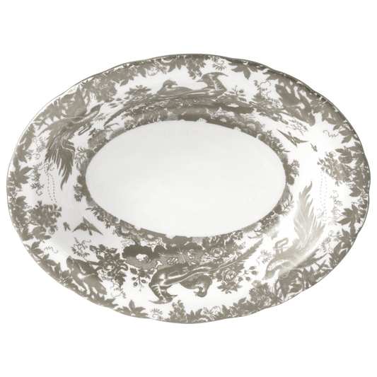 Royal Crown Derby Aves Palladium Open Vegetable Dish (24cm) – alternate official product image