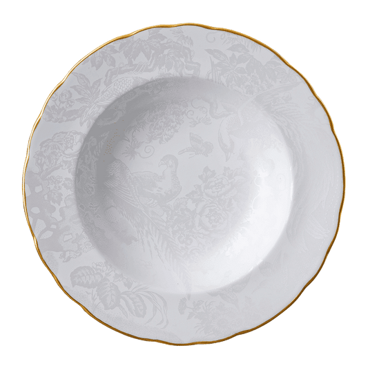 Royal Crown Derby Aves Pearl Rim Soup Bowl (21cm) – official product image