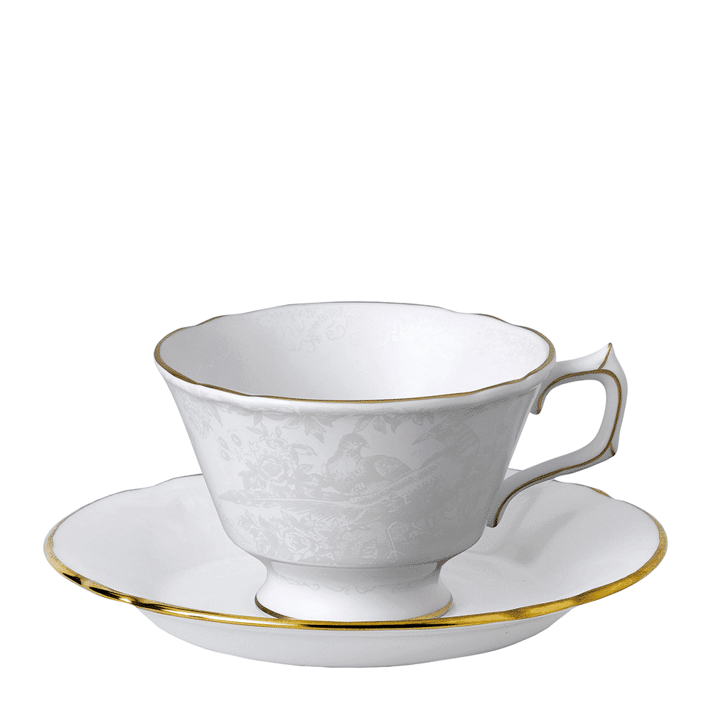 Royal Crown Derby Aves Pearl Tea Saucer (14cm) – alternate official product image