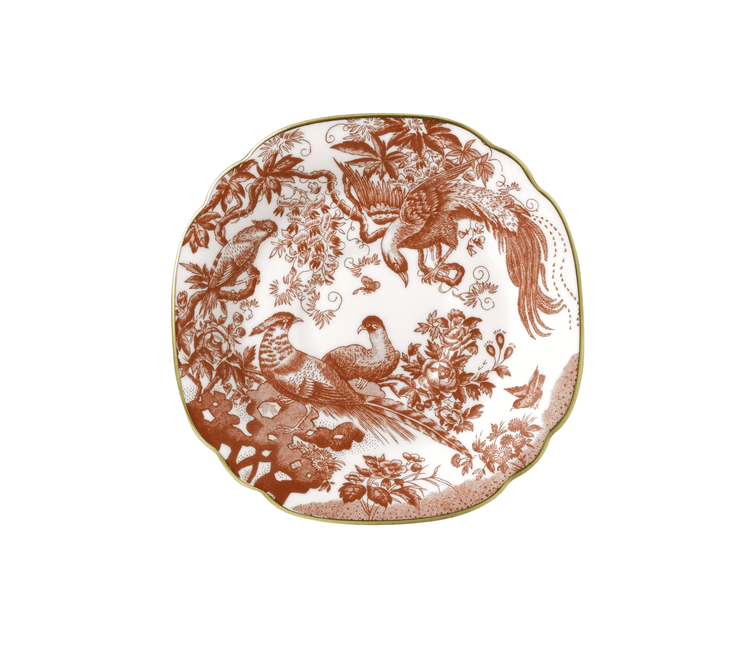 Royal Crown Derby Aves Red Breakfast Saucer (16cm) – official product image