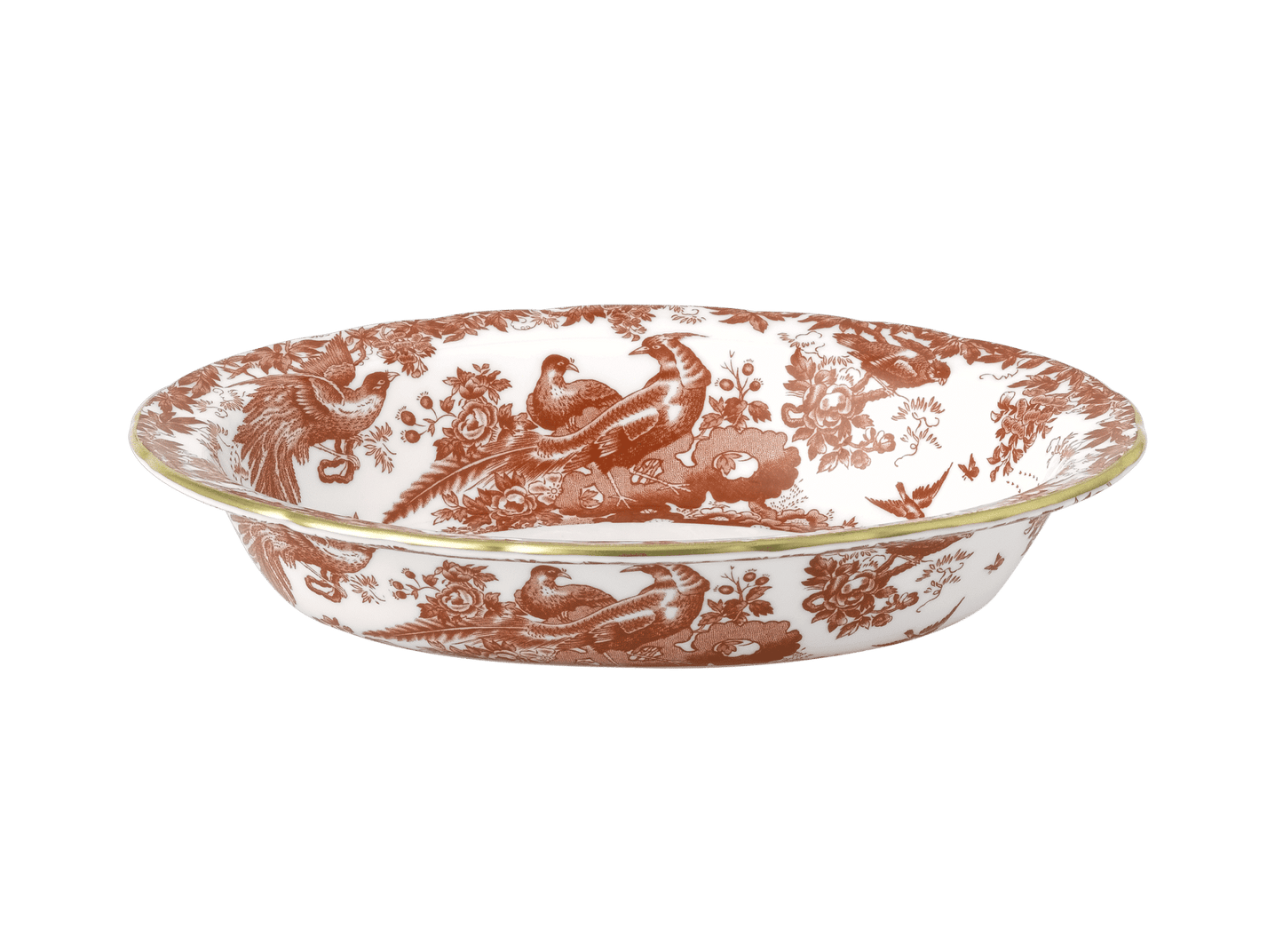 Royal Crown Derby Aves Red Open Vegetable Dish (24cm) – official product image
