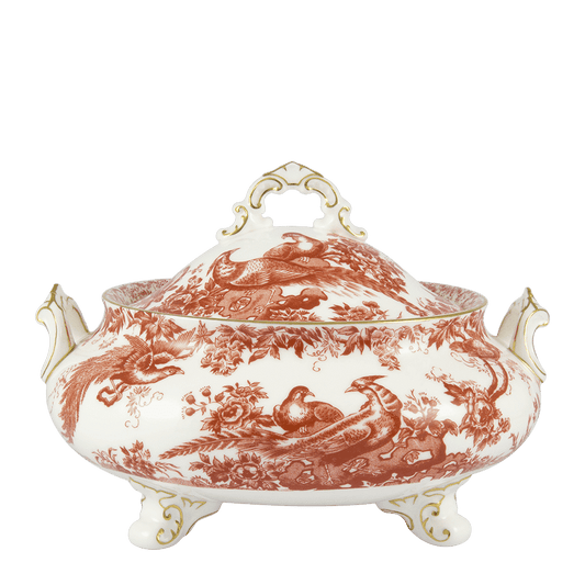 Royal Crown Derby Aves Red Covered Vegetable Dish (1700ml) – official product image