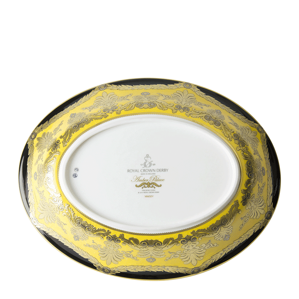 Royal Crown Derby Amber Palace Open Vegetable Dish (26cm) – alternate official product image