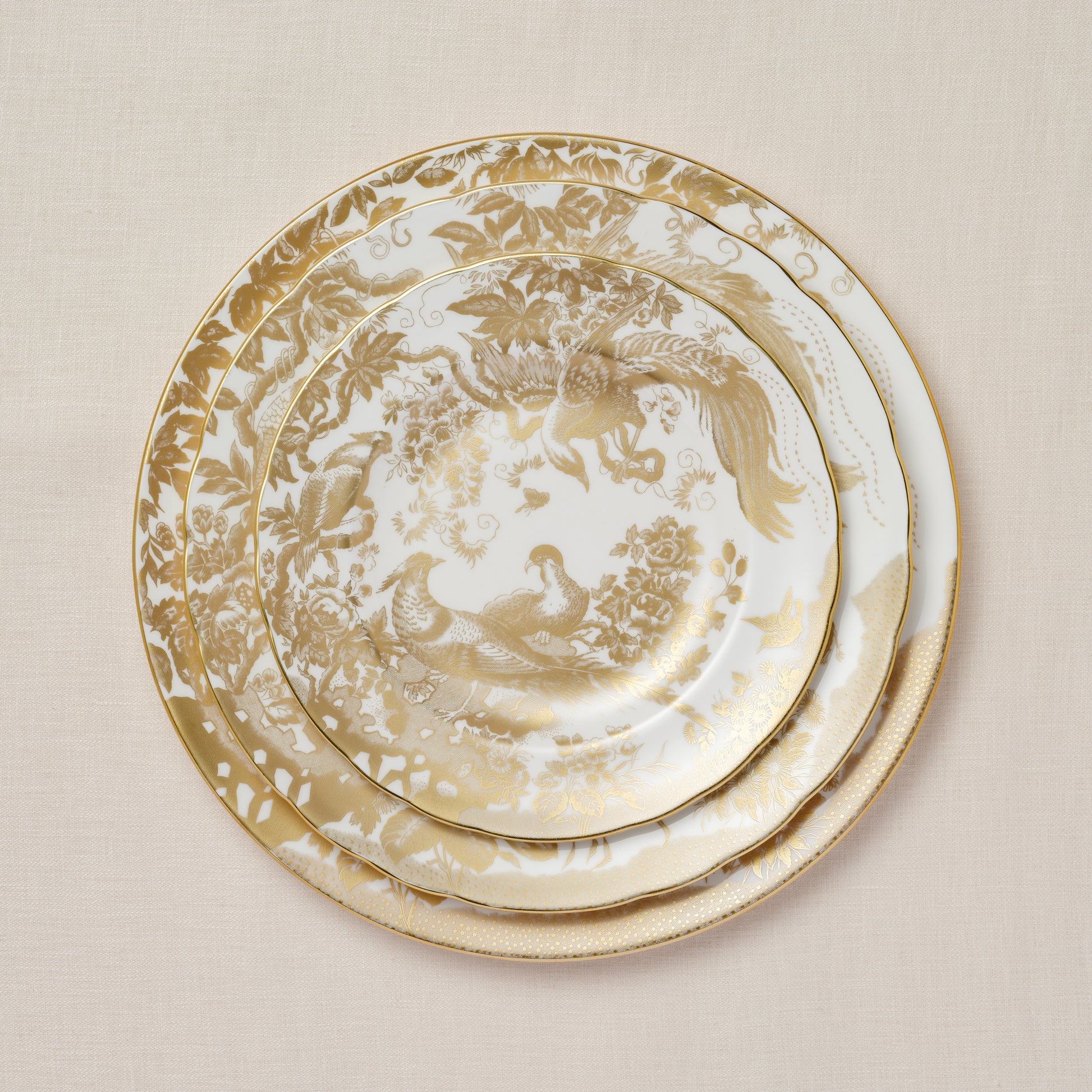 Royal Crown Derby Aves Gold Tea Saucer (14cm) – alternate official product image
