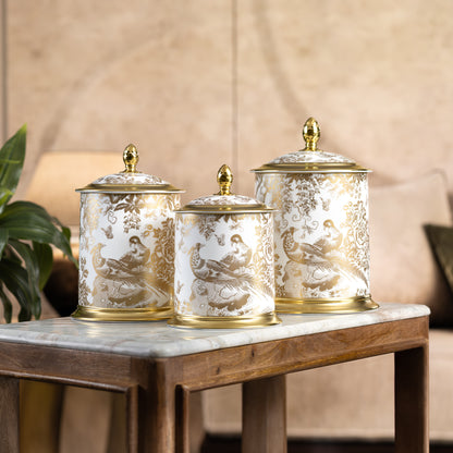 Royal Crown Derby Aves Gold Storage Jar (50oz) – alternate official product image