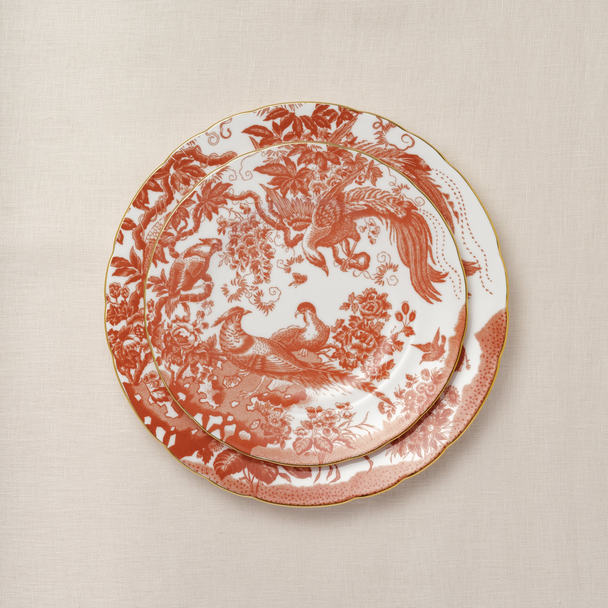 Royal Crown Derby Aves Red Tea Saucer (14cm) – alternate official product image