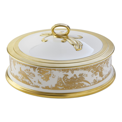 Royal Crown Derby Aves Gold Chocolate Box – official product image