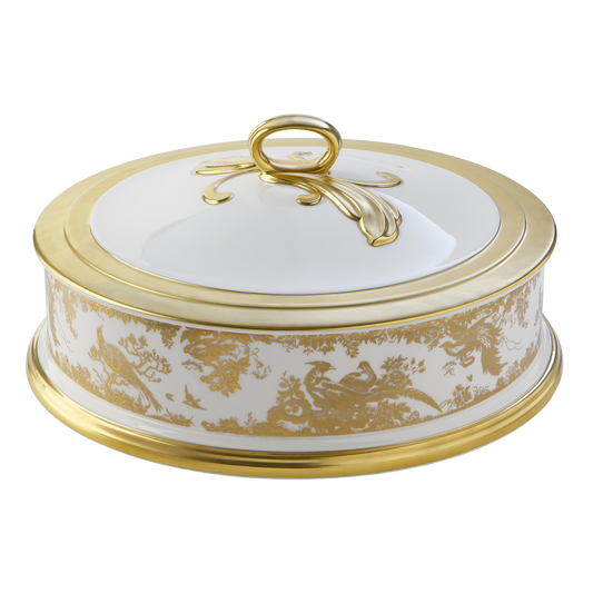 Royal Crown Derby Aves Gold Chocolate Box – official product image