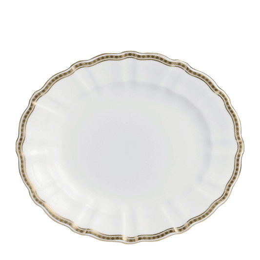 Royal Crown Derby Carlton Gold Oval Dish (41cm) – official product image