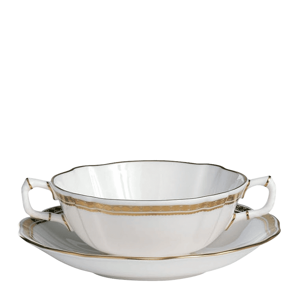 Royal Crown Derby Carlton Gold Cream Soup Cup (340ml) – alternate official product image