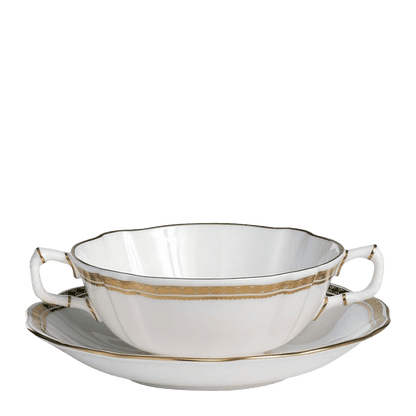 Royal Crown Derby Carlton Gold Cream Soup Saucer (16cm) – alternate official product image