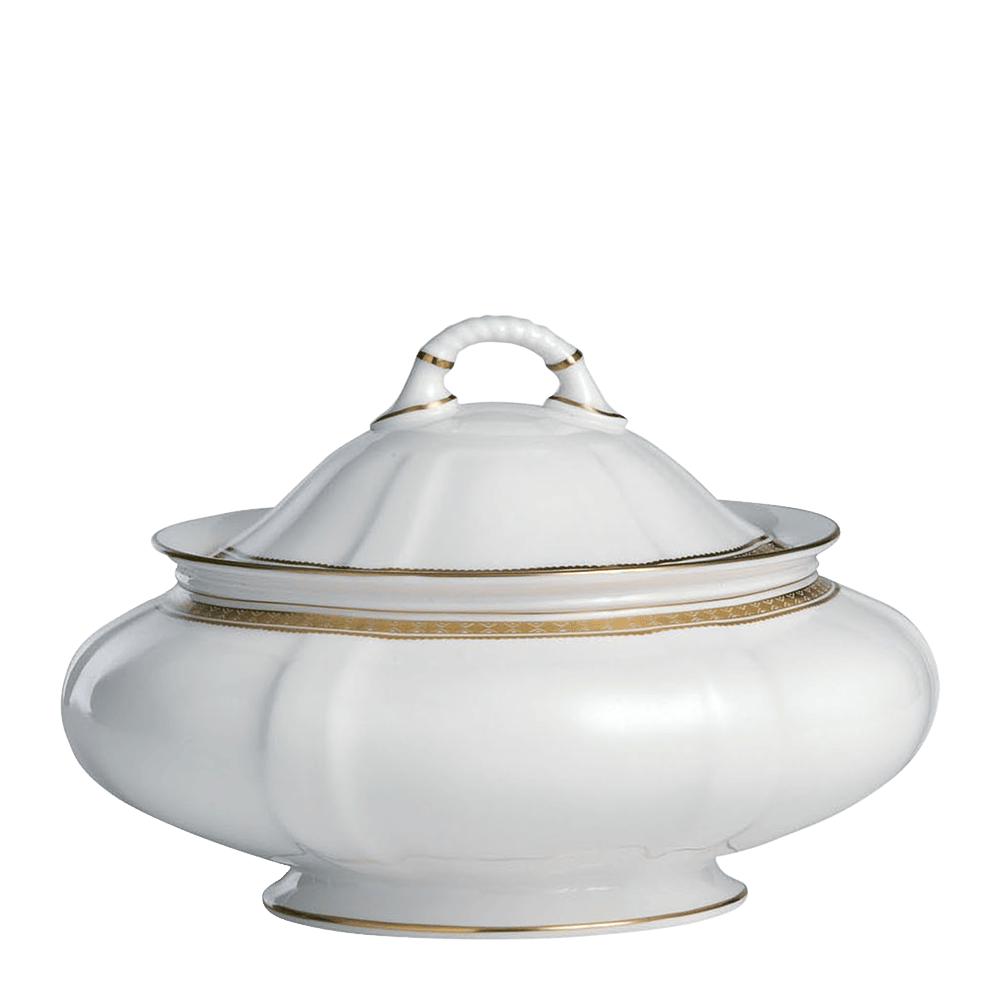 Royal Crown Derby Carlton Gold Covered Vegetable Dish (1820ml) – official product image