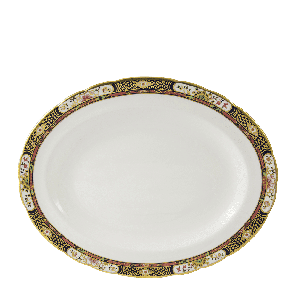 Royal Crown Derby Chelsea Garden Oval Dish (34cm) – official product image