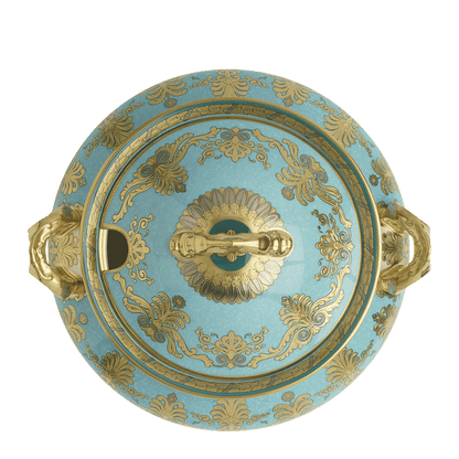 Royal Crown Derby Turquoise Palace Covered Vegetable Dish (1820ml) – alternate official product image