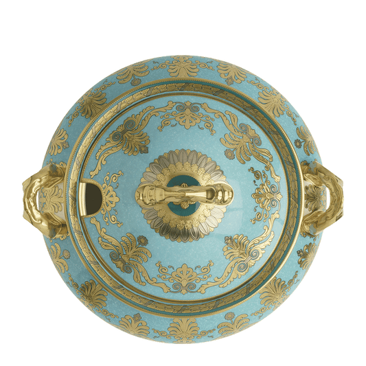 Royal Crown Derby Turquoise Palace Covered Vegetable Dish (1820ml) – alternate official product image