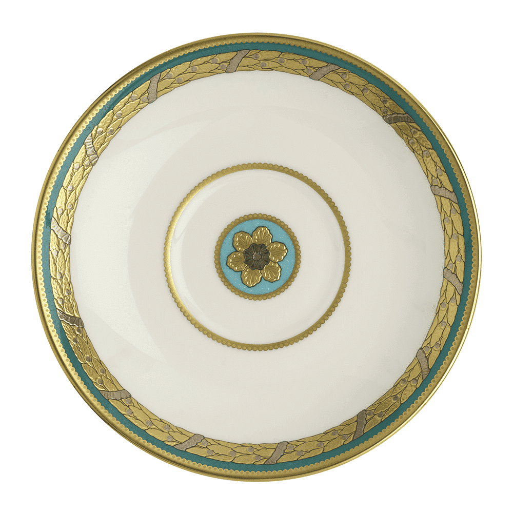 Royal Crown Derby Turquoise Palace Cream Soup Saucer (16cm) – official product image