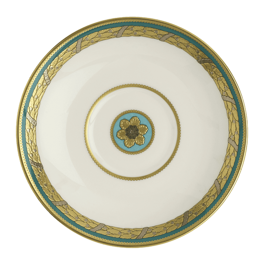 Royal Crown Derby Turquoise Palace Cream Soup Saucer (16cm) – official product image