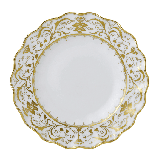 Royal Crown Derby Darley Abbey White Fluted Dessert Plate (22cm) – official product image