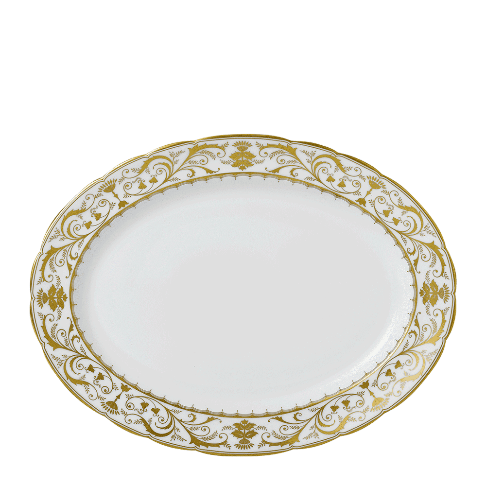 Royal Crown Derby Darley Abbey White Oval Dish (41cm) – official product image