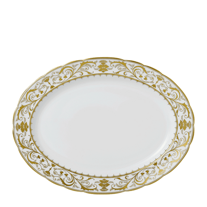 Royal Crown Derby Darley Abbey White Oval Dish (41cm) – official product image
