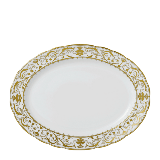 Royal Crown Derby Darley Abbey White Oval Dish (41cm) – official product image