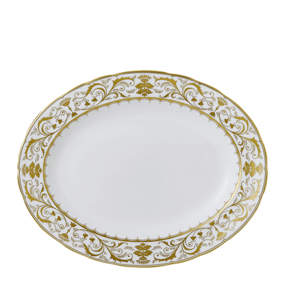 Royal Crown Derby Darley Abbey White Oval Dish (34cm) – official product image
