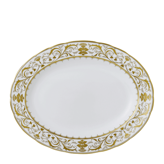 Royal Crown Derby Darley Abbey White Oval Dish (34cm) – official product image
