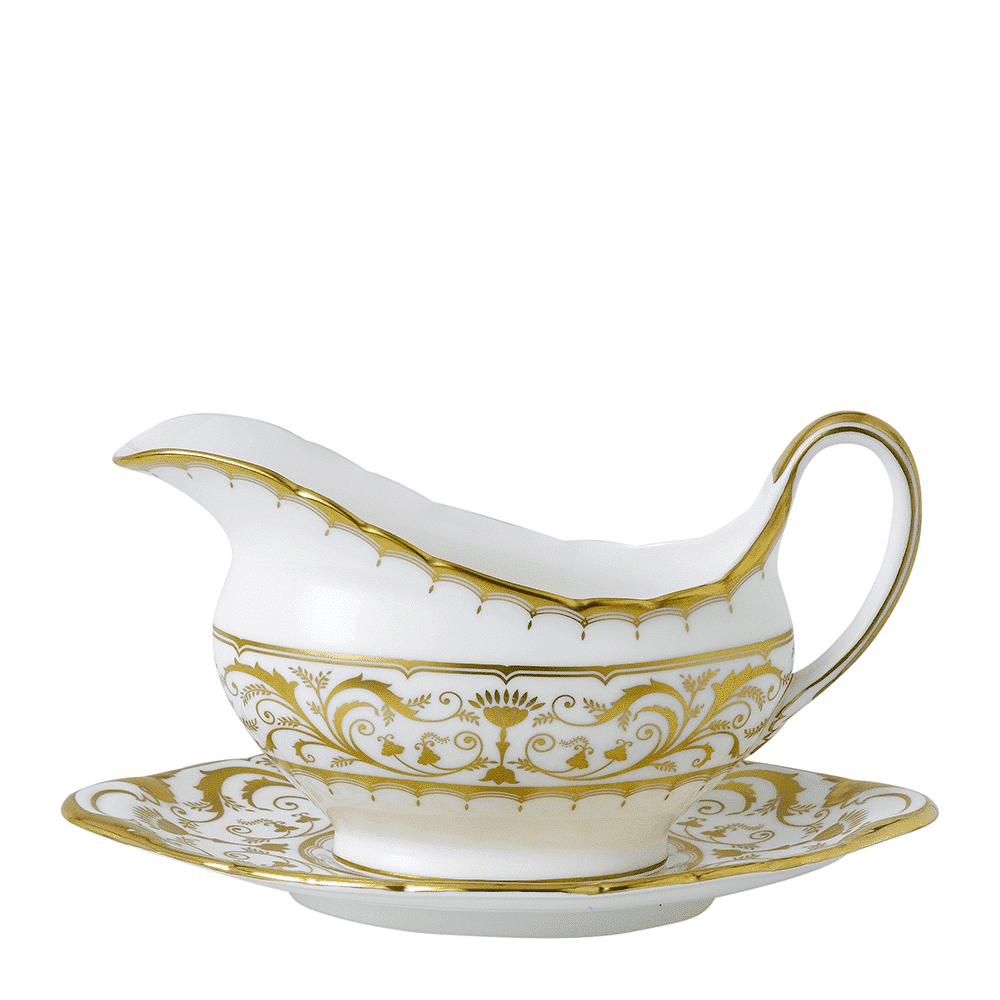 Royal Crown Derby Darley Abbey White Sauce Boat (450ml) – alternate official product image