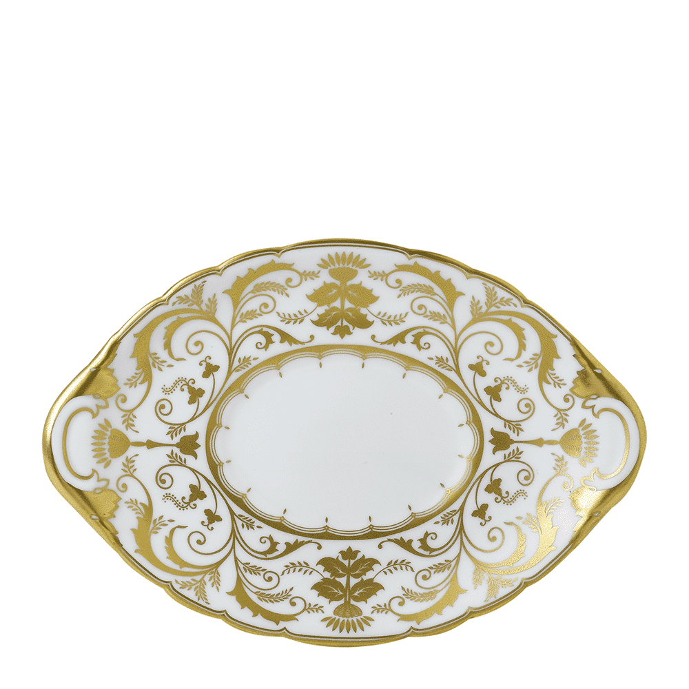 Royal Crown Derby Darley Abbey White Sauce Boat Stand (21cm) – official product image