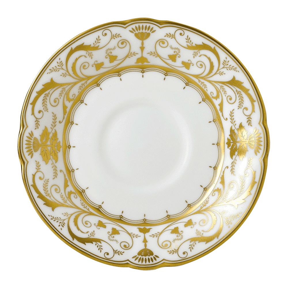 Royal Crown Derby Darley Abbey White Tea Saucer (14cm) – official product image
