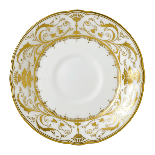 Royal Crown Derby Darley Abbey White Tea Saucer (14cm) – official product image