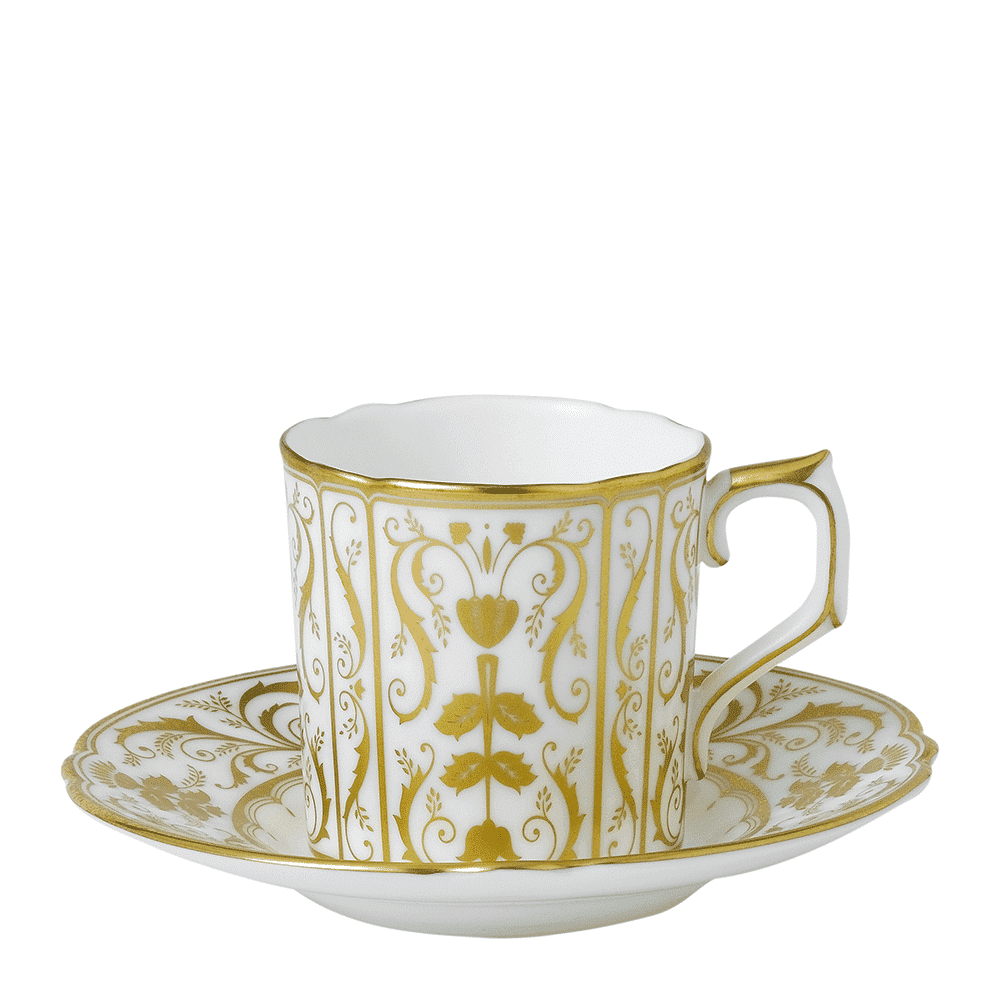 Royal Crown Derby Darley Abbey White Coffee Saucer (12cm) – alternate official product image