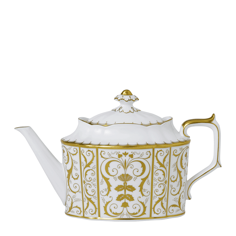 Royal Crown Derby Darley Abbey White Teapot (1650ml) – official product image