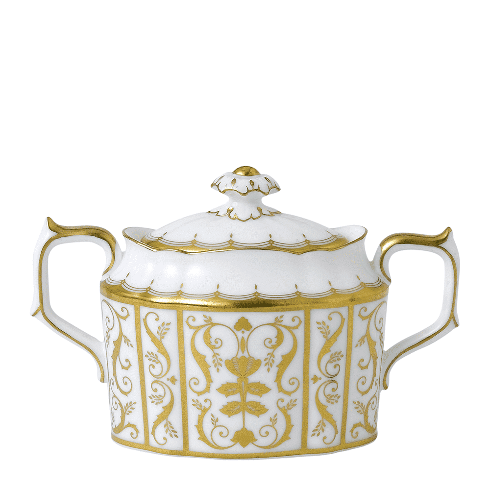 Royal Crown Derby Darley Abbey White Covered Sugar (310ml) – official product image