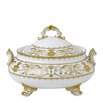 Royal Crown Derby Darley Abbey White Covered Vegetable Dish (1700ml) – official product image