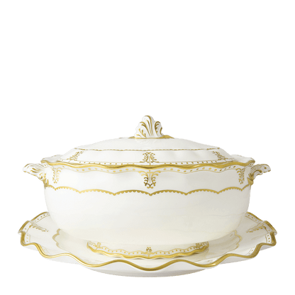 Royal Crown Derby Elizabeth Gold Soup Tureen Stand (35cm) – alternate official product image