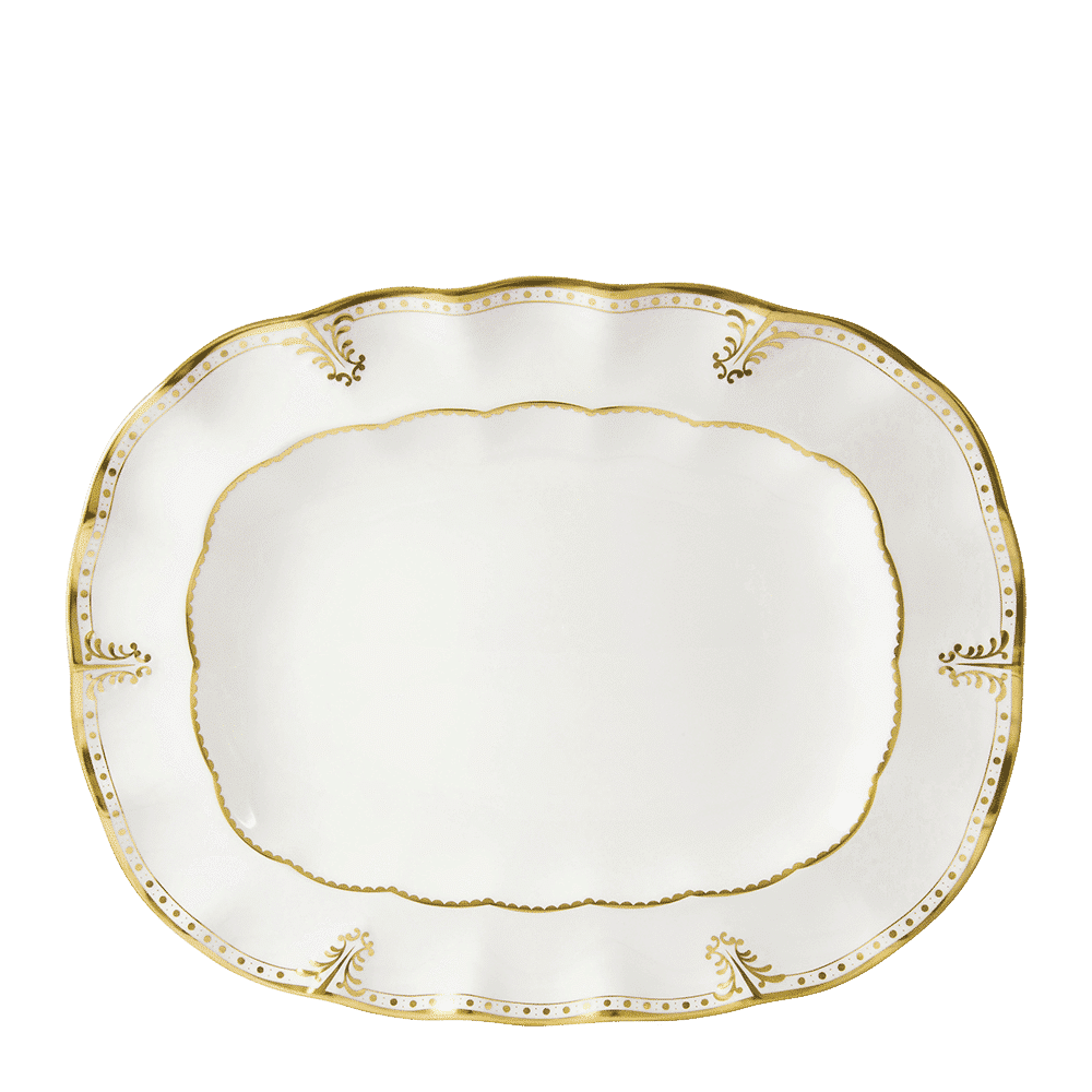 Royal Crown Derby Elizabeth Gold Oval Dish (41cm) – official product image