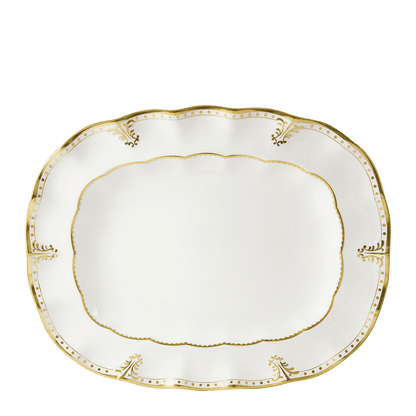 Royal Crown Derby Elizabeth Gold Oval Dish (41cm) – official product image