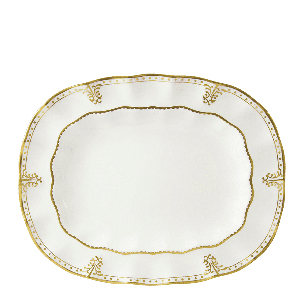 Royal Crown Derby Elizabeth Gold Oval Dish (34cm) – official product image