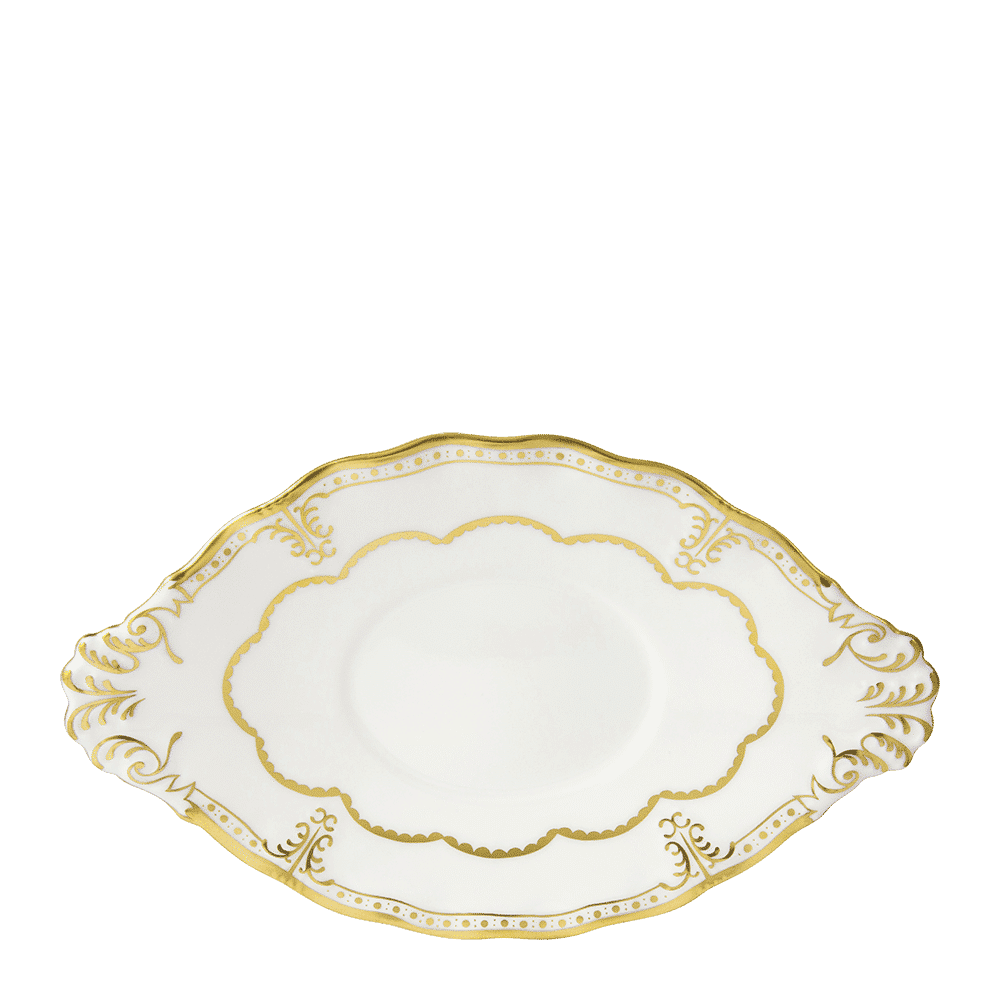 Royal Crown Derby Elizabeth Gold Sauce Boat Stand (22cm) – official product image