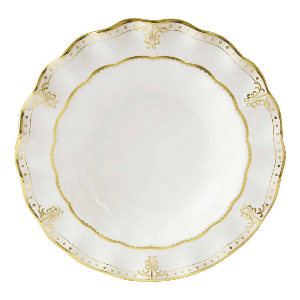 Royal Crown Derby Elizabeth Gold Rim Soup Bowl (21cm) – official product image
