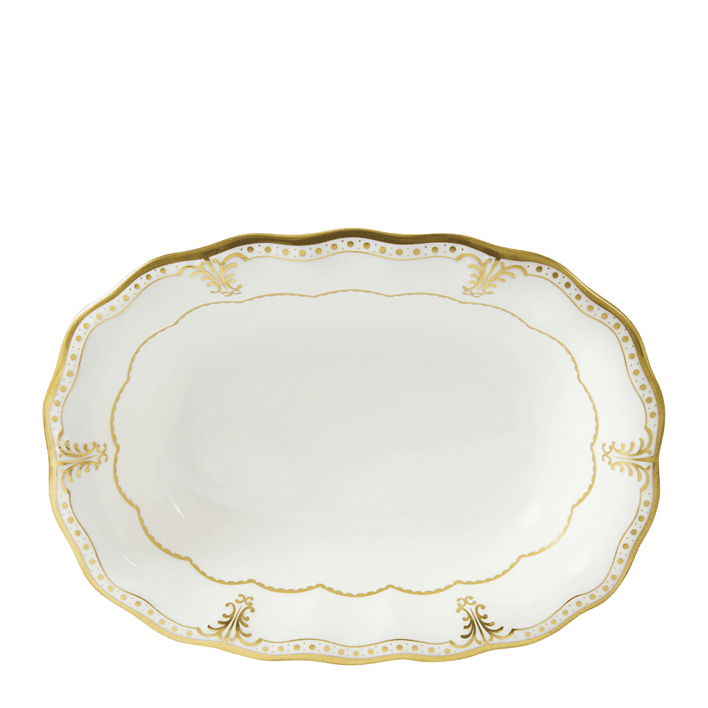 Royal Crown Derby Elizabeth Gold Open Vegetable Dish (24cm) – official product image