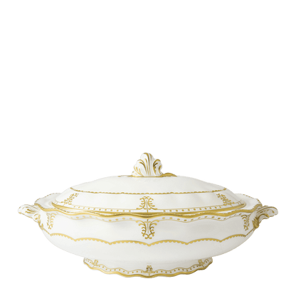 Royal Crown Derby Elizabeth Gold Covered Vegetable Dish (1820ml) – official product image
