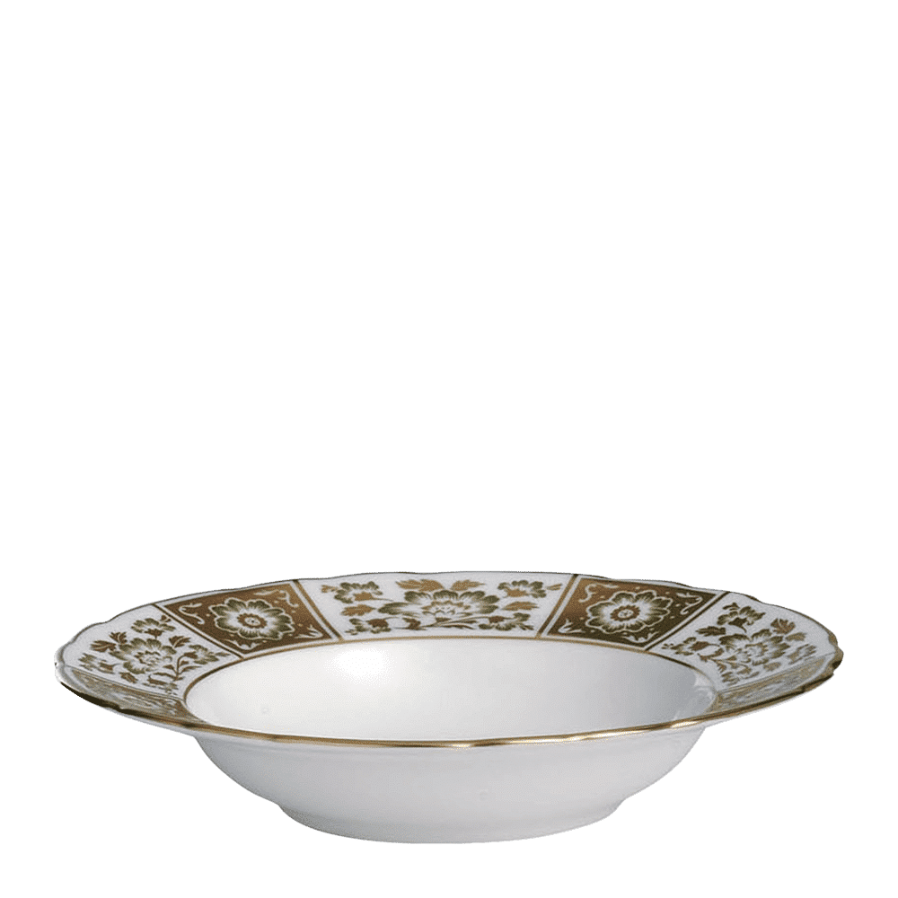 Royal Crown Derby Derby Panel Green Rim Soup Bowl (21cm) – official product image