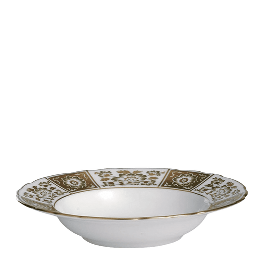 Royal Crown Derby Derby Panel Green Rim Soup Bowl (21cm) – official product image