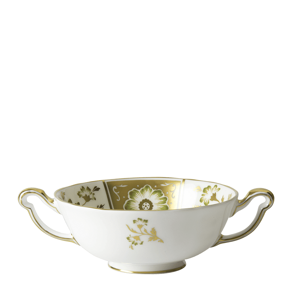 Royal Crown Derby Derby Panel Green Cream Soup Cup (340ml) – official product image