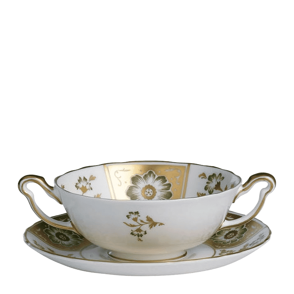 Royal Crown Derby Derby Panel Green Cream Soup Cup (340ml) – alternate official product image