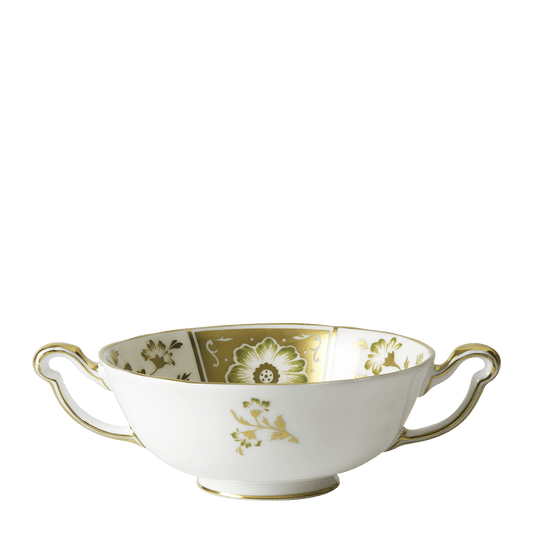 Royal Crown Derby Derby Panel Green Cream Soup Cup (340ml) – official product image