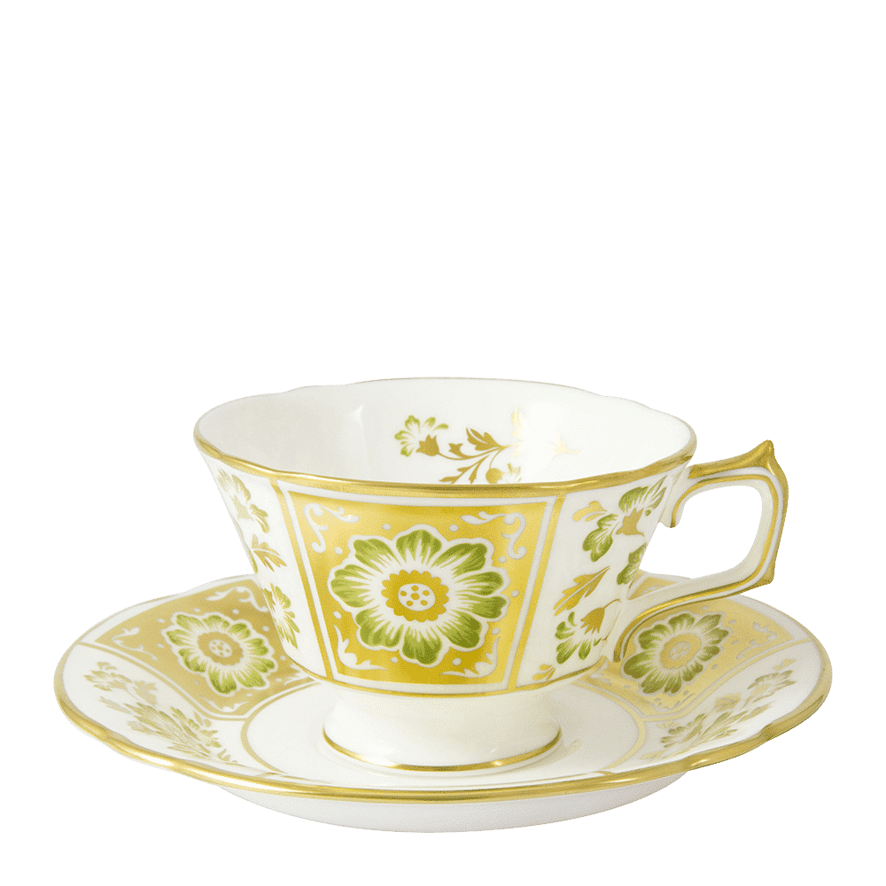 Royal Crown Derby Derby Panel Green Tea Saucer (14cm) – alternate official product image