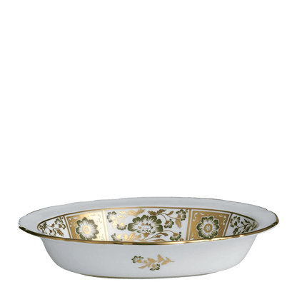 Royal Crown Derby Derby Panel Green Open Vegetable Dish (24cm) – official product image